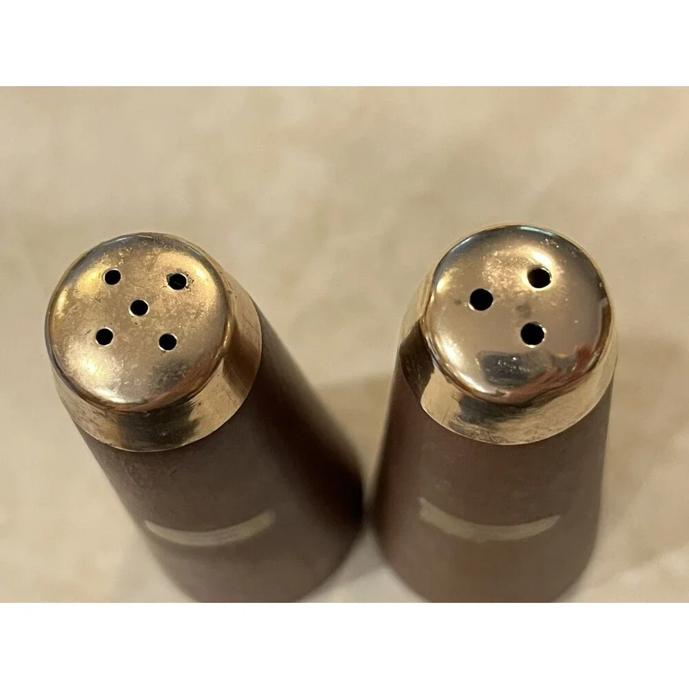 Vtg Mid Century MCM Teak Salt Pepper Shakers Woodware